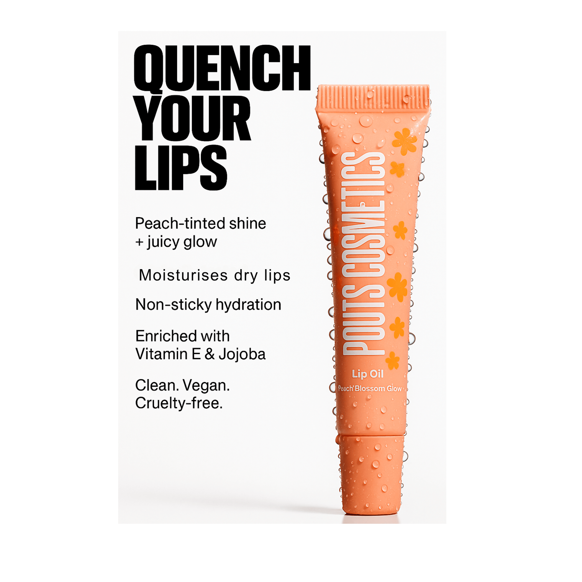 Peach Infused Lip Oil (15ml) - Pouts