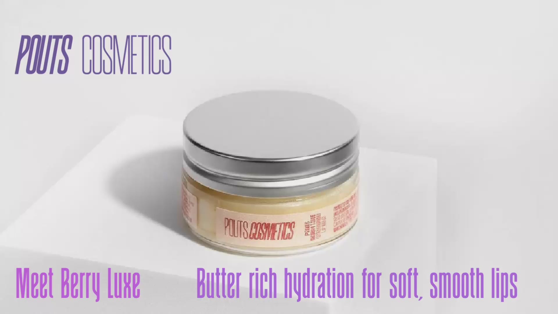 Load video: Pouts Berry Luxe Conditioning Lip Mask